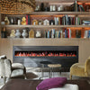 LED Fireplace Media Wall Fire Wall Mounted / Standing Electric Heater 40-100in