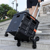 Folding Shopping Trolley Box 55L Camping Picnic Boot Cart Storage Stair Climbing
