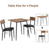Kitchen Breakfast Dining Table and 2 Chairs Set Padded Seats Metal Frame Modern