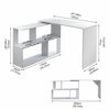Computer Desk PC Table L-shaped Corner w/Shelves/Drawers Workstation Home Office