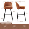 2X Breakfast Bar Stools Thickened Pad Linen Dining Chairs for Counter Kitchen