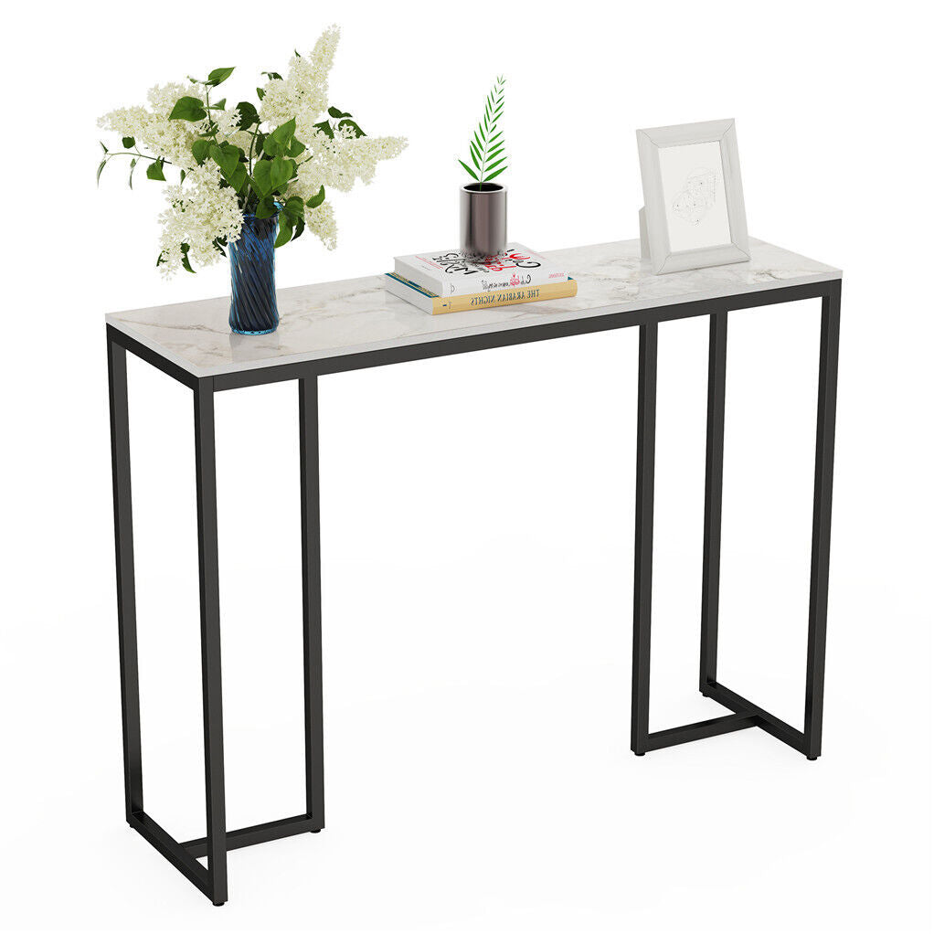 Long Marble Console Table Hallway Living Room Sofa Side Table Flower Lamp Stand