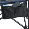 2 in 1 Folding Camping Chair Portable Garden Fishing Chair w/ Cup Holder Armrest