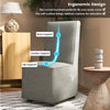 Modern Armless Accent Chair Upholstered Linen Fabric Chair w/Resistance Casters