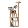 Mondeer 184cm XXL Wooden Cat Tree Cat Towers 2 Cat Houses & 11 Scratching Posts