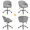 Home Office Velvet Desk Chair,Swivel Makeup Vanity Chair with Armrests for Women