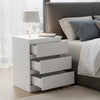 3 Drawers Bedside Table Cabinets w/ Charging Station Nightstand Storage Unit