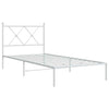 Bed Frame with Headboard Metal White 90 x 200 G7C7