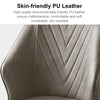 2 Pcs Dining Chair Faux Leather Soft Padded Chair Modern Dining Room Home New