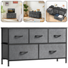 Fabric Chest of Drawers 5 Drawer Dresser Bedroom Bedside Storage Organizer Unit