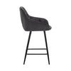 2X Bar Stools Kitchen Velvet Padded Bar Chair w/Metal Legs Dinning Room