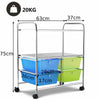 Drawers Storage Trolley Home Office Stationary Rolling Utility Cart Display Rack