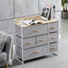 Fabric Cabinets Storage Unit Metal Frame Chest of Drawer Organiser Bedside Table
