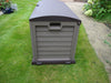 XL Brown Garden Storage Utility Cushion Box Shed Plastic Waterproof