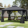Large Party Gazebo 13x10ft - Weatherproof Mesh Side Panels Included