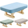 Small Footstool Chair Stool Rectangle Footrest Padded Rest Seat Pouffe Wood Legs