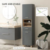 Tall Bathroom Storage Cabinet with Open Shelves and Drawer
