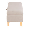Rectangle Fabric Ottoman Storage Chest Padded Footstool Pouffe Chair Bench Trunk