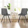 Velvet Padded Seat Kitchen Dining Chair Home Office Chair with Metal Legs