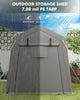 Outdoor Storage Shelter Shed 7x12 FT Waterproof Carport Bike Canopy Garage Tent