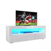 Modern TV Unit Cabinet White Stand High Gloss Sideboard 120cm with LED RGB Light