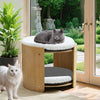 2-Level Cat House Pet Cat Bed Bunk Sleeping Snuggle Condo House Fluffy Cushion