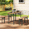 Outdoor Furniture Beer Table Bench Portable Folding Camping Desk Chair Seat Set