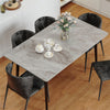 Advanced Grey Kitchen Dining Table Quality Marble Breakfast Desk Easy Assembly