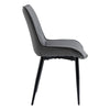 Set of 2 Faux Leather/Suede Dining Chairs Metal Legs Reception Restaurant Chair