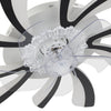 Adjustable Wind Speed Ceiling Fan with Dimmable LED Light Remote Control Bedroom