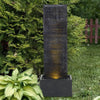 Natural Slate Garden Water Feature Outdoor LED Fountain Waterfall Statue Pump UK