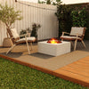 Square Outdoor BBQ Fire Pit Garden Bowl Stove Brazier Patio Heater Firepit w Lid