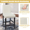 2Pcs Bar Stool Upholstered Fabric Pub Stools Counter Height Stools Dining Chairs