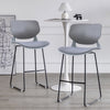 2xGrey Bar Stool Tall Kitchen Stool Breakfast High Chair Home Ergonomic Backrest