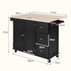 Mobile Kitchen Island Cart Rolling Kitchen Island Trolley Cupboard w/Drawers