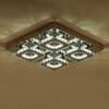Crystal LED Ceiling Light Modern Square Chrome Lamp Fitting Pendant Chandelier