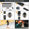 LED Double Head Desk Lamp 24W Foldable Reading Desk Light Dimmable Eye Careing