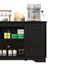 Sliding Barn Door Sideboard Storage Cabinet Coffee Bar TV Stand Farmhouse Style
