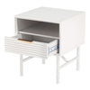 1 Drawer Bedside Table Home Side Cabinet Bedroom Storage w/1 Storage Shelf White