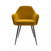 Set of 2 Mustard Velvet Tub Dining Chairs - Logan LOG042