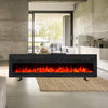 Electric Heater LED Fireplace Media Wall Fire Insert/ Wall Mount/ Stand 70-inch