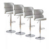 Set of 2 Grey Velvet Bar Stools High Back Breakfast Kitchen Chair Bar Bistro