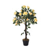 Artificial Yellow Rose Tree in Pot Fake Flower Plant Outdoor Home Office Decor
