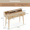 GYMAX Writing Desk 120 CM Home Office Computer Workstation