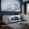 White 200cm High Gloss TV Stand Storage Cabinet Cupboard Unit with RGB LED Light