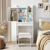 Modern Small White Dressing Table with Drawers15mm Chipboard Space-Saving Vanity