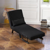 Convertible Single Folding Sofa Bed Sleep Chair 6 Positions Adjustable Backrest