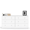 Large Wide White Chest Of 6 Drawers Bedroom Drawer Chests Storage Unit Cabinet