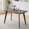 Brown Dining Table Kitchen Dining Room Garden Table Metal Straight Legs Morden