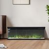 Electric Fireplace 3 Sided Panoramic Fire 40 inch Standing Insert LED Flames